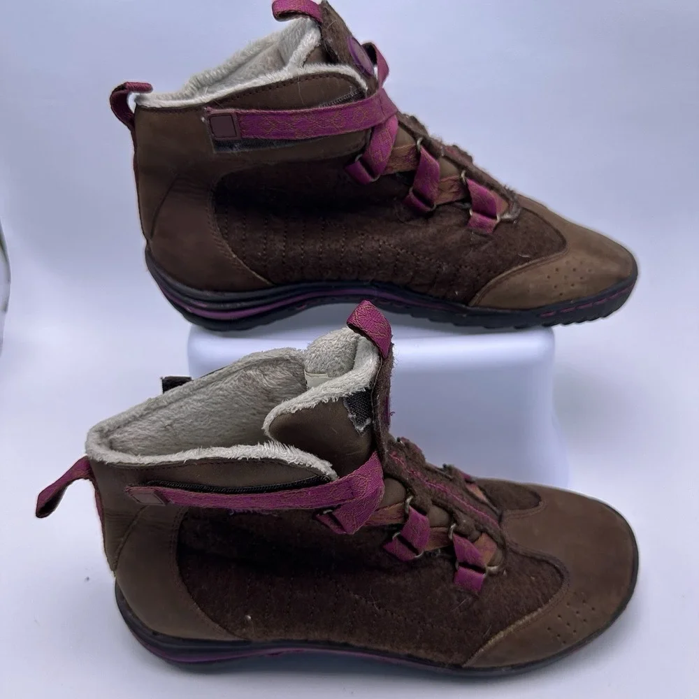 Jambu Boots Women's Size 7 M Hiking Hook And Loop Easy Close‎ Brown Pink